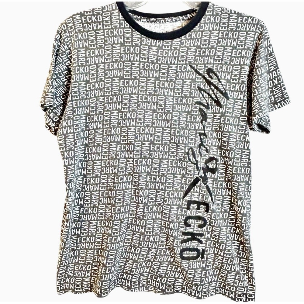 Marc Ecko Cut & Sew Mens Medium T Shirt All Over Print Tee Y2K